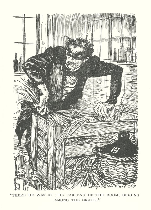 Kuvitus R. L. Stevensonin teokseen Tohtori Jekyllin ja herra Hyden outo tapaus (litografia). tekijältä Edmund Joseph (after) Sullivan