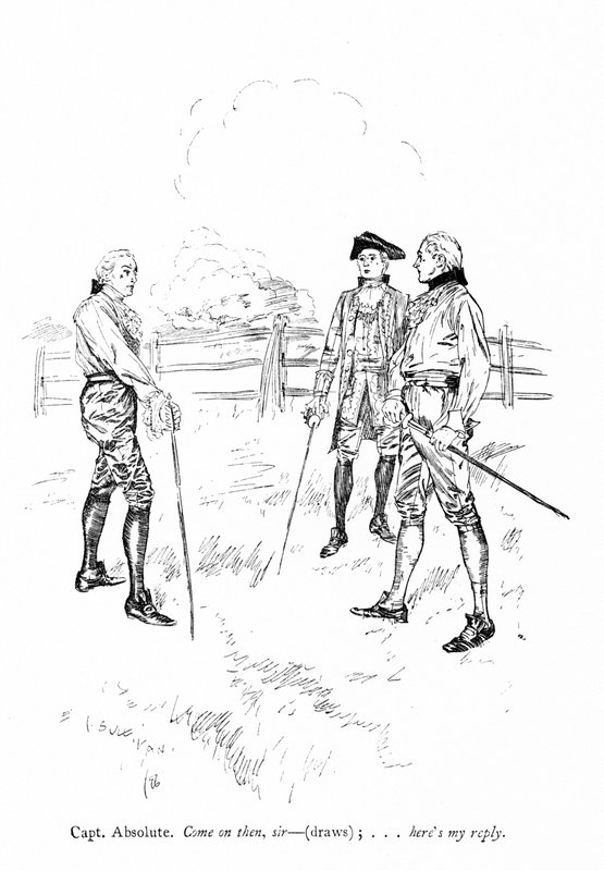 Kuvitus Sheridanin Kilpailijat (kaiverrus) tekijältä Edmund Joseph (after) Sullivan