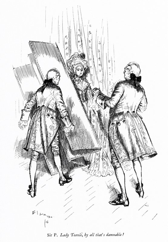 Kuvitus Sheridanin skandaalin kouluun (kaiverrus) tekijältä Edmund Joseph (after) Sullivan
