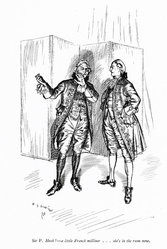 Kuvitus Sheridanin skandaalin kouluun (kaiverrus) tekijältä Edmund Joseph (after) Sullivan