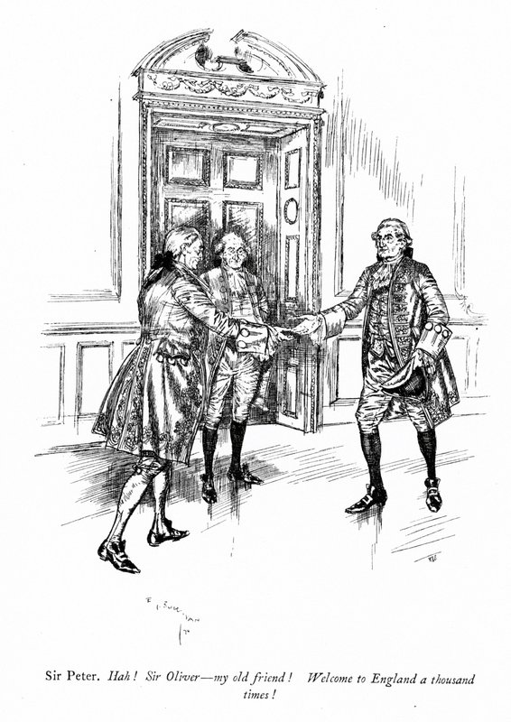 Kuvitus Sheridanin skandaalin kouluun (kaiverrus) tekijältä Edmund Joseph (after) Sullivan