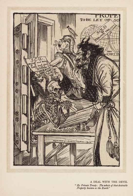 Keisarin seppele: Sopimus paholaisen kanssa (litografia). tekijältä Edmund Joseph (after) Sullivan