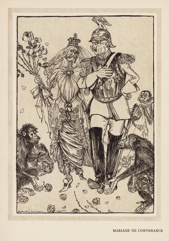 Keisarin seppele: Marriage De Convenance (litografia). tekijältä Edmund Joseph (after) Sullivan