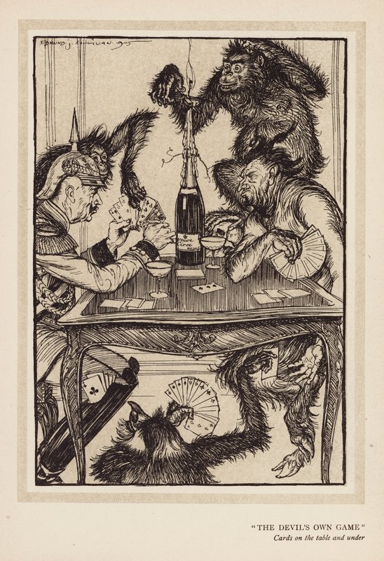 Keisarin seppele: "Paholaisen oma peli" (litografia). tekijältä Edmund Joseph (after) Sullivan