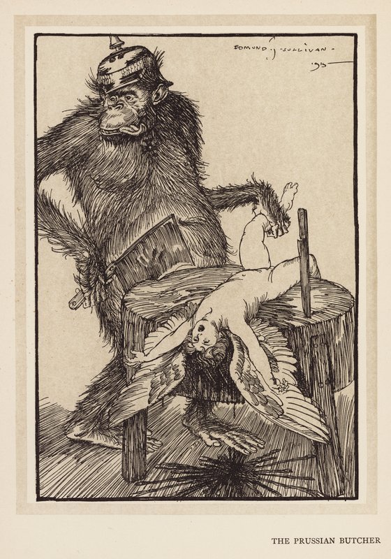 Keisarin seppele: Preussilainen teurastaja (litografia). tekijältä Edmund Joseph (after) Sullivan