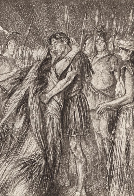William Shakespeare: Näytös IV, kohtaus 4 (litografia). tekijältä Edmund Joseph (after) Sullivan