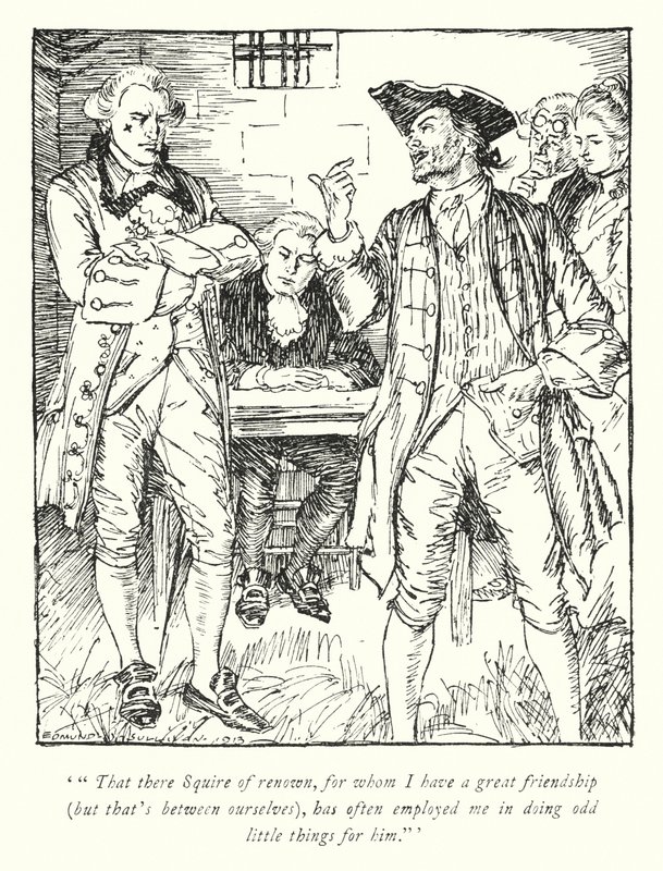 Kuvitus Oliver Goldsmithin teoksesta The Vicar of Wakefield (litho) tekijältä Edmund Joseph Sullivan