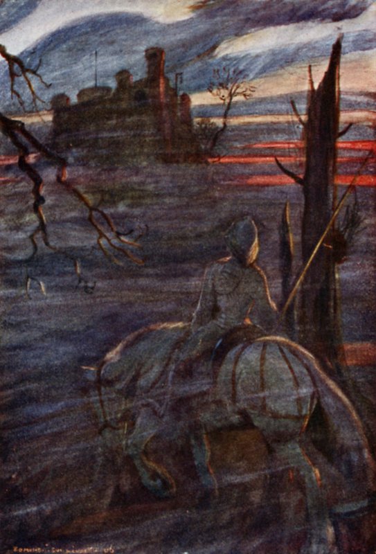 Robert Browning: "Lapsi Roland pimeään torniin tuli" tekijältä Edmund Joseph Sullivan