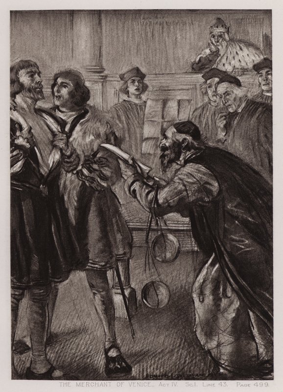 Venetsian kauppias, Act IV, Sc I tekijältä Edmund Joseph Sullivan