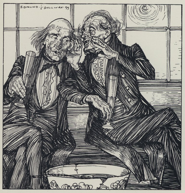 Tennyson, kuvitus reilun naisen unelmaan ja muita runoja tekijältä Edmund Joseph after Sullivan