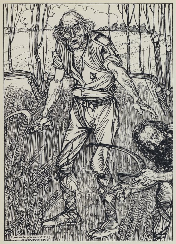 Tennyson, kuvitus reilun naisen unelmaan ja muita runoja tekijältä Edmund Joseph after Sullivan