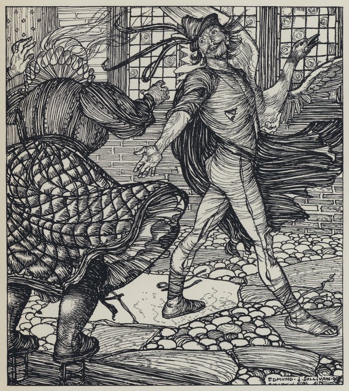 Tennyson, kuvitus reilun naisen unelmaan ja muita runoja tekijältä Edmund Joseph after Sullivan