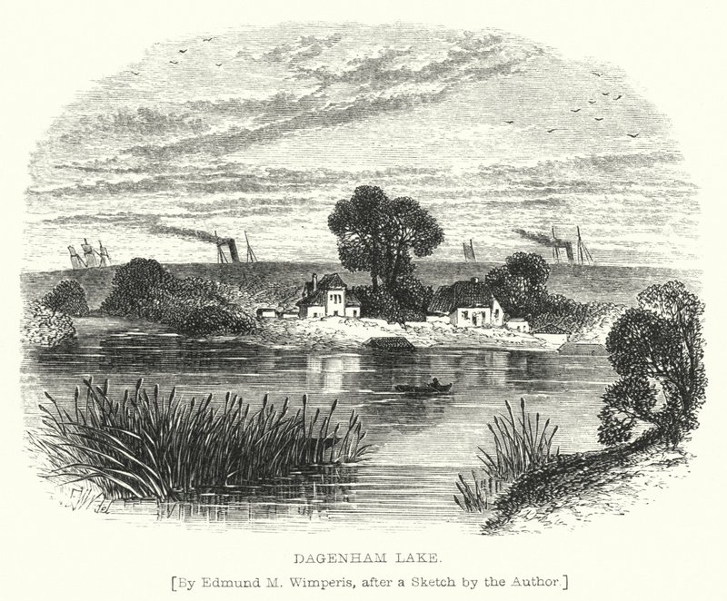 Dagenham Lake (kaiverrus) tekijältä Edmund Morison (after) Wimperis