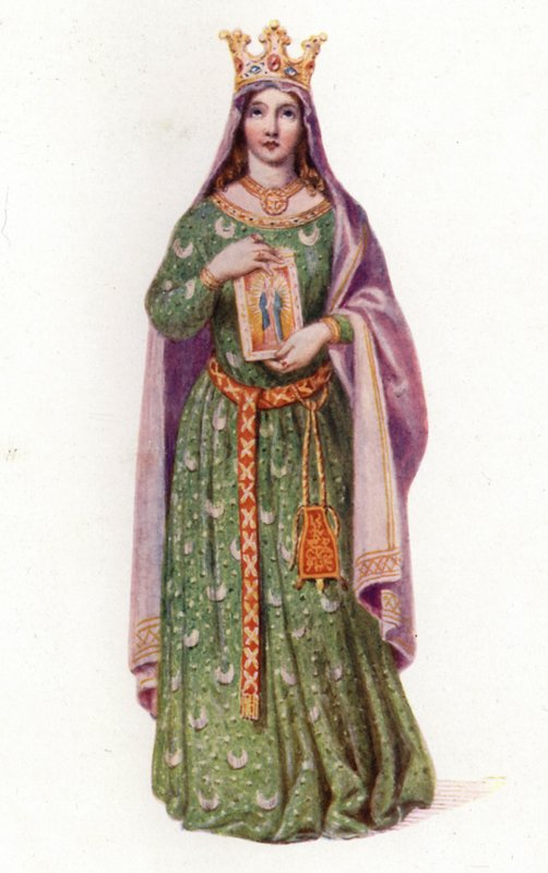 Berengaria, Englannin kuningatar, kuningas Richard I:n vaimo (värilitho) tekijältä Edmund Thomas (after) Parris