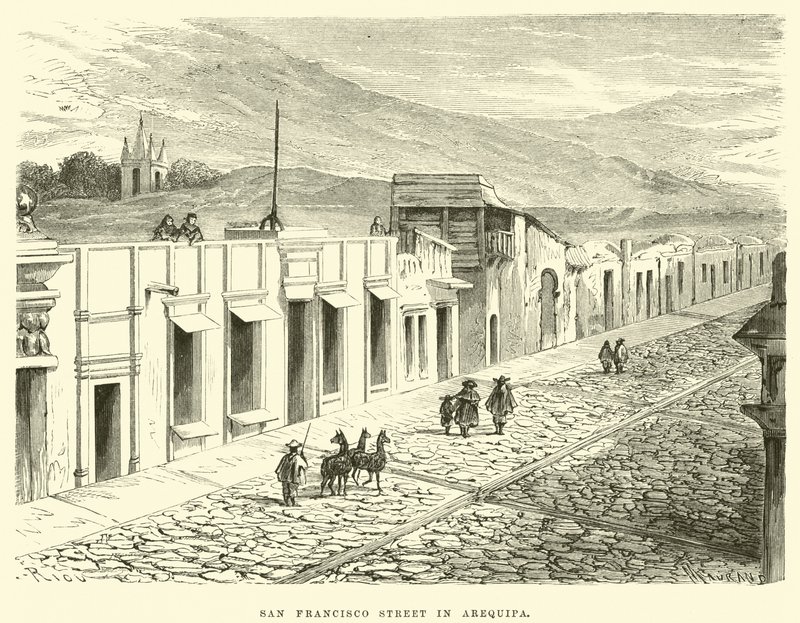 San Francisco Street Arequipassa tekijältä Edouard Riou