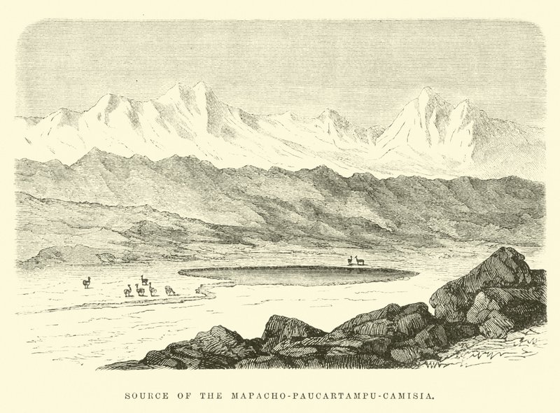 Mapacho-Paucartampu-Camisian lähde tekijältä Edouard Riou