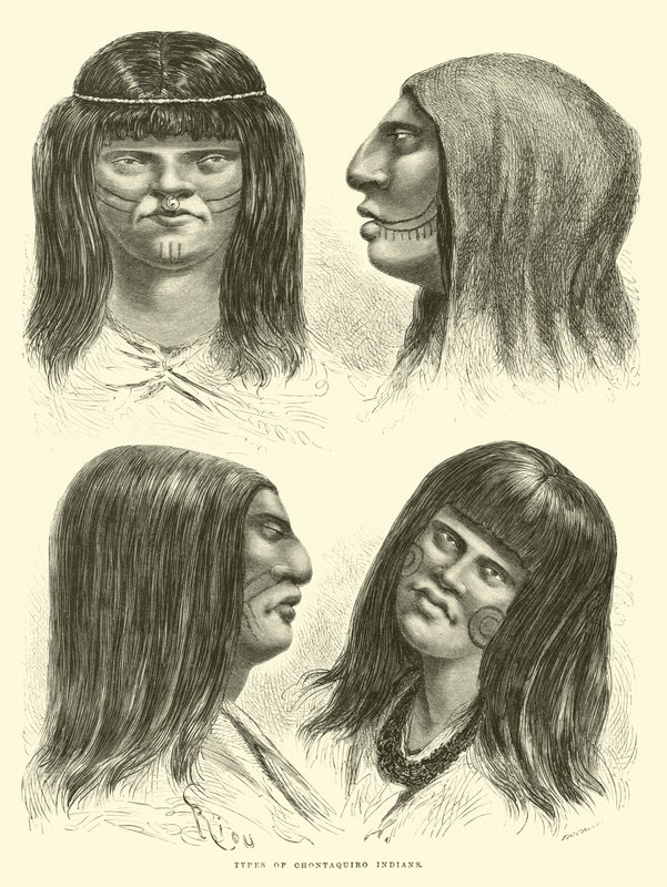 Chontaquiro-intiaanien tyypit tekijältä Edouard Riou