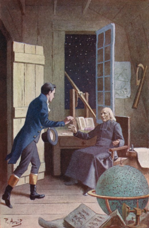 Kääntyessään tuolissaan hän ojensi kätensä sankarillemme (väri litho) tekijältä Edouard Henri Avril