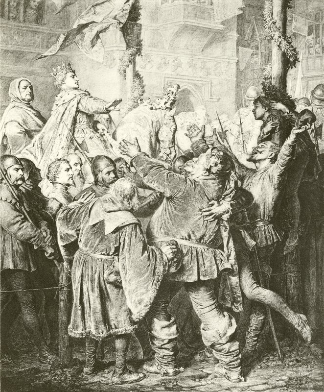 Henry V hylkää Falstaffin (syväpaino) tekijältä Eduard von Grutzner