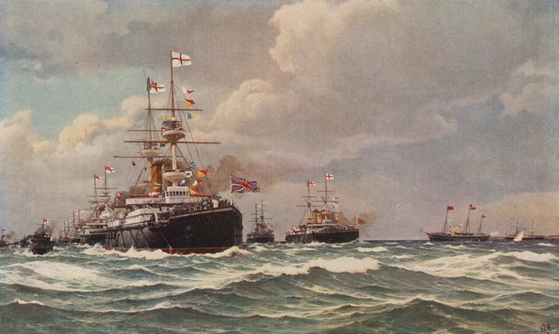 Kuningas Edward VII:n kruunauskatsaus, Spithead, 1902 tekijältä Eduardo de Martino