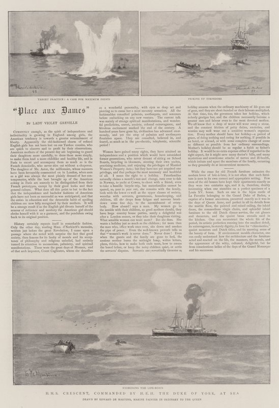 HMS Crescent, jota komentaa HRH Yorkin herttua, merellä tekijältä Eduardo de Martino
