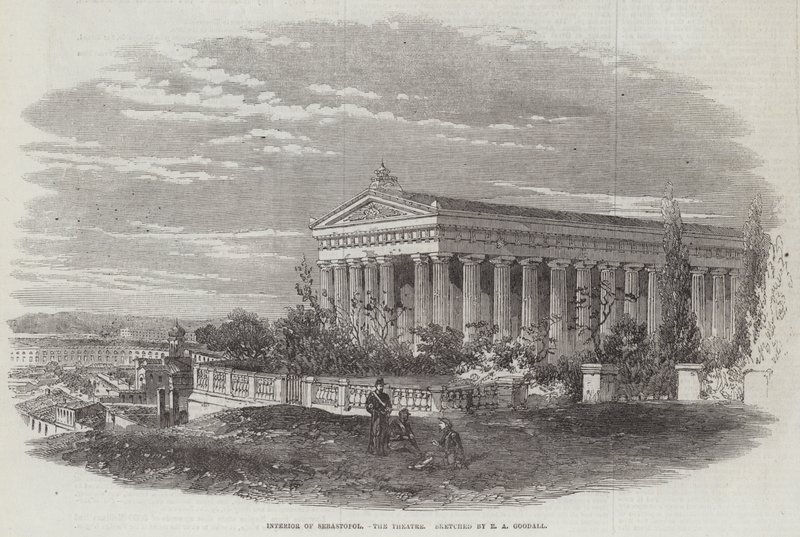 Sebastopolin sisätilat, teatteri tekijältä Edward Angelo Goodall