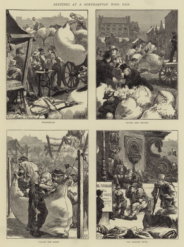 Luonnokset Northamptonin villamessuilla tekijältä Edward John Gregory