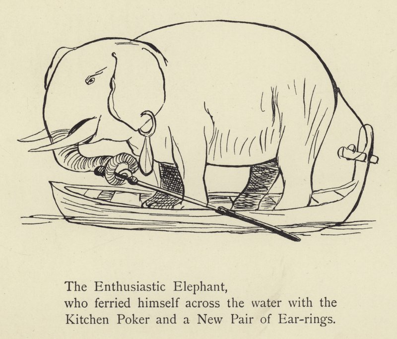 Innostunut norsu tekijältä Edward Lear