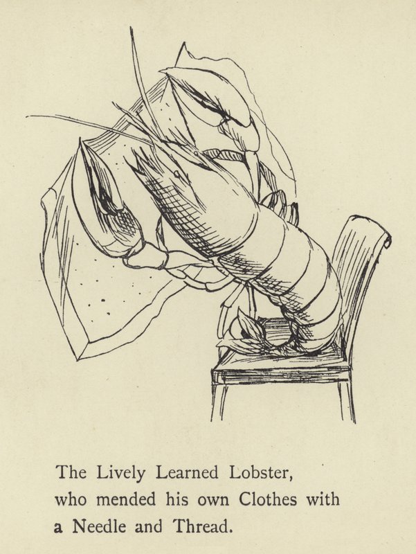 Elävästi oppinut hummeri tekijältä Edward Lear