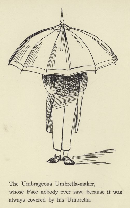 Umbrageous sateenvarjovalmistaja tekijältä Edward Lear