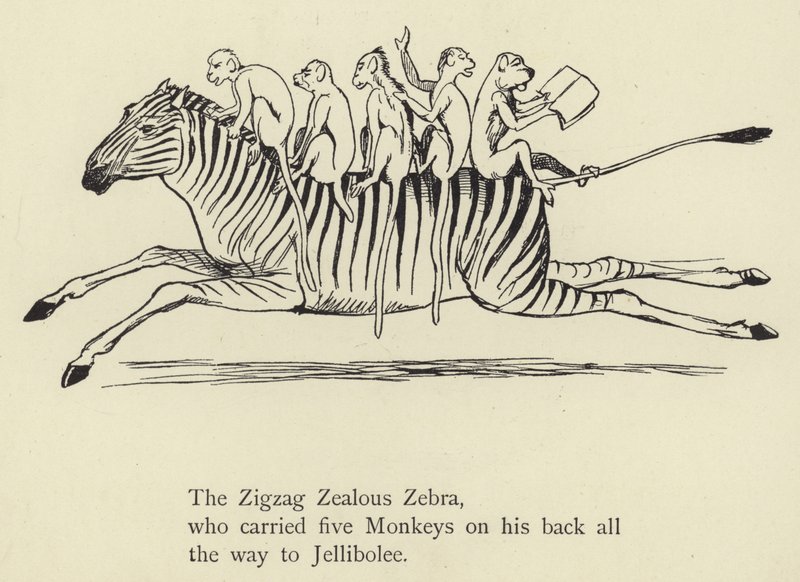 Zigzag innokas seepra tekijältä Edward Lear