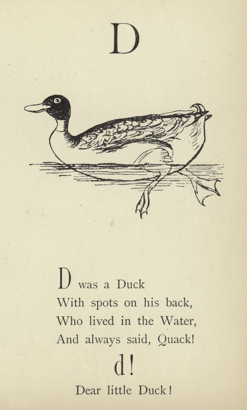 Kirjain D tekijältä Edward Lear