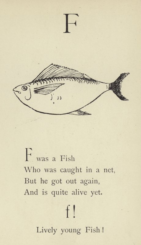 Kirjain F tekijältä Edward Lear