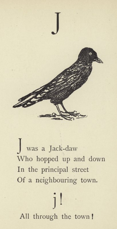 Kirjain J tekijältä Edward Lear