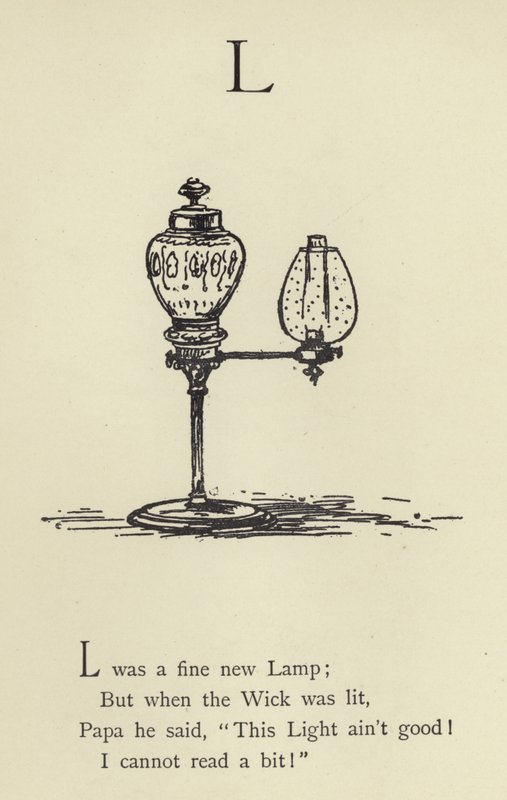 Kirjain L tekijältä Edward Lear