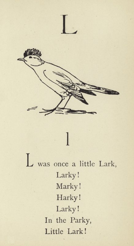 Kirjain L tekijältä Edward Lear