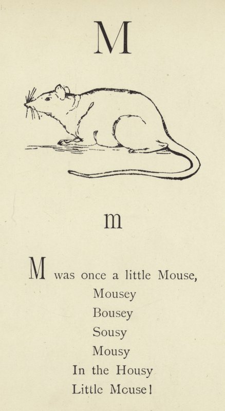 Kirjain M tekijältä Edward Lear