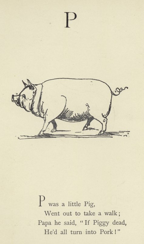 P-kirjain tekijältä Edward Lear