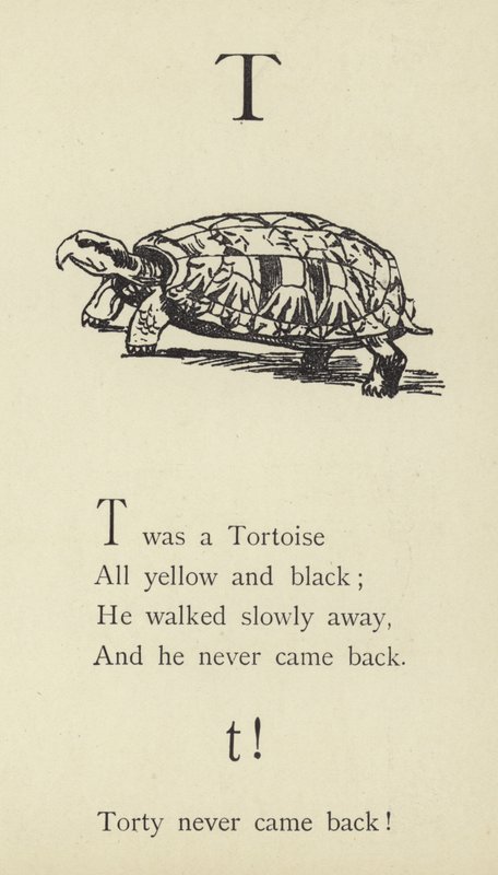 Kirjain T tekijältä Edward Lear