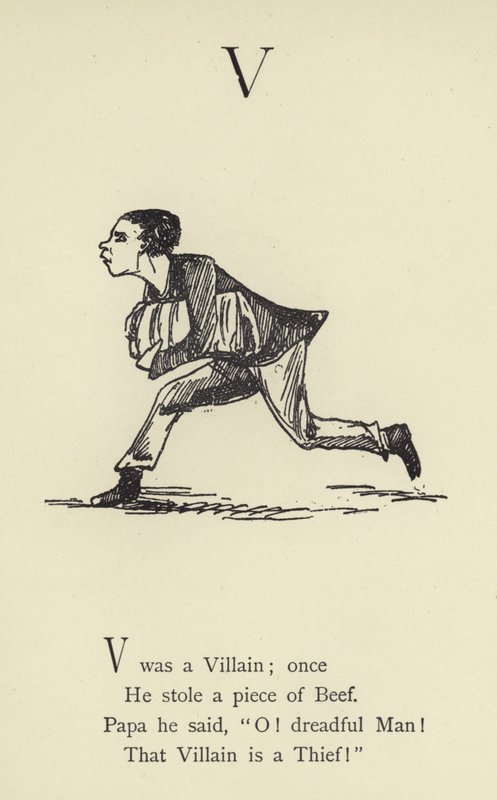V-kirjain tekijältä Edward Lear