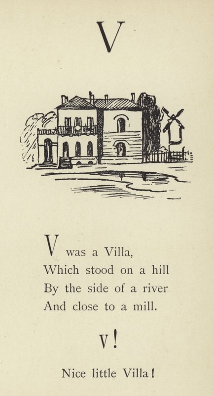 V-kirjain tekijältä Edward Lear