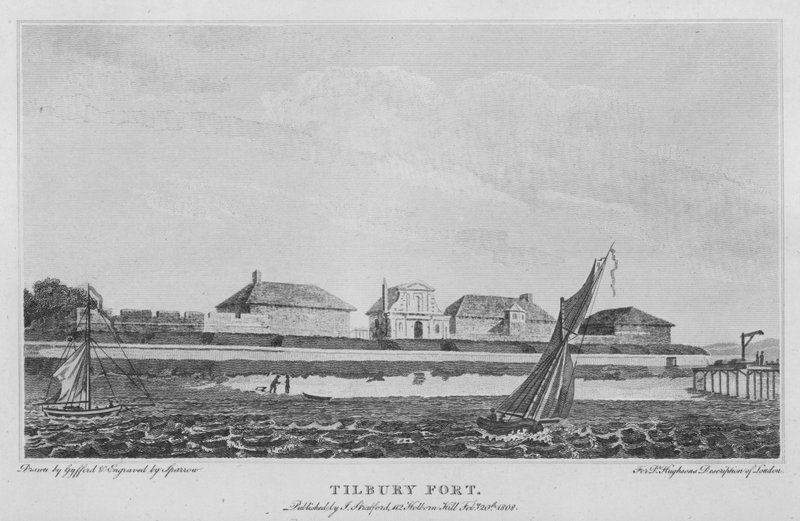 Tilburyn linnoitus (kaiverrus) tekijältä Edward (after) Gyfford