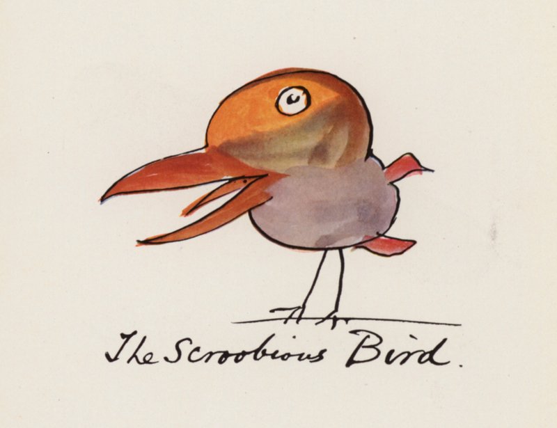Edward Lear, Lintukirja: Scroobious Bird (värilitho) tekijältä Edward (after) Lear