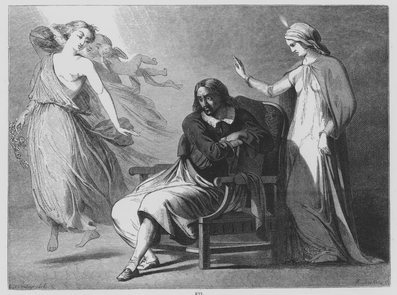 John Milton, Mietiskelevä (kaiverrus) tekijältä Edward Armitage