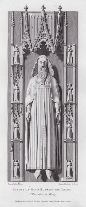 Kuningas Edward Kolmannen kuva, Westminster Abbey (kaiverrus) tekijältä Edward Blore