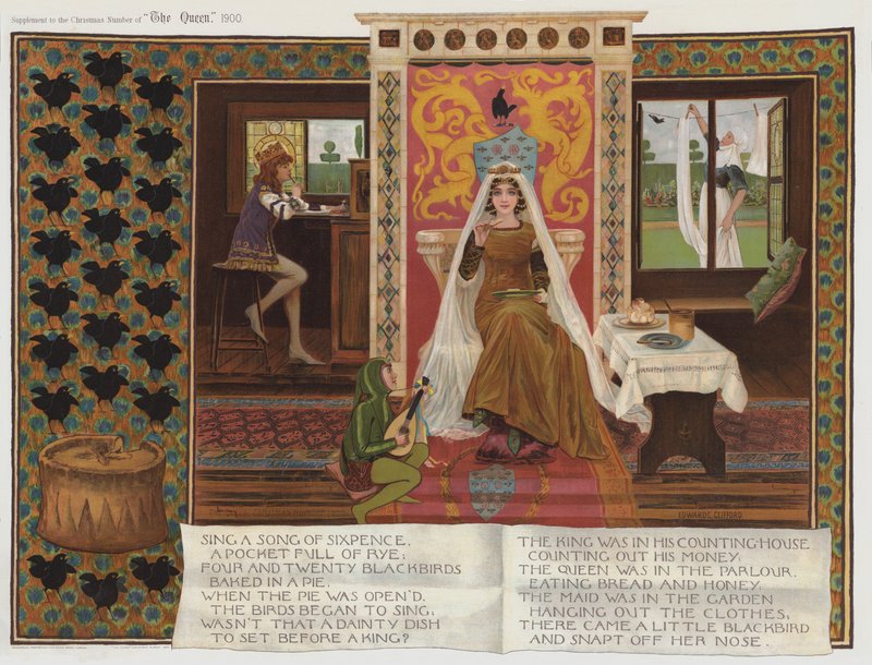Laula Song of Sixpence (chromolitho) tekijältä Edward Charles Clifford