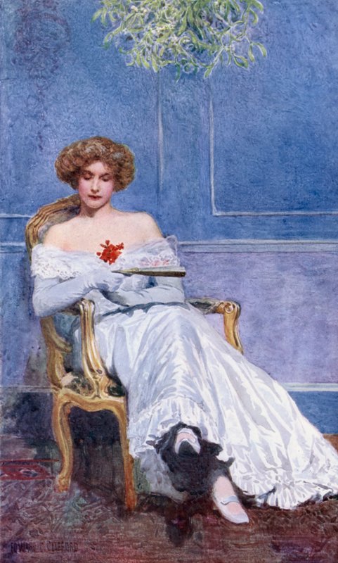 Mistelin alla (väri litho) tekijältä Edward Charles Clifford