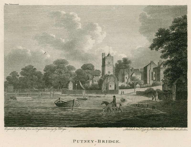 Putney Bridge, Lontoo tekijältä Edward Dayes