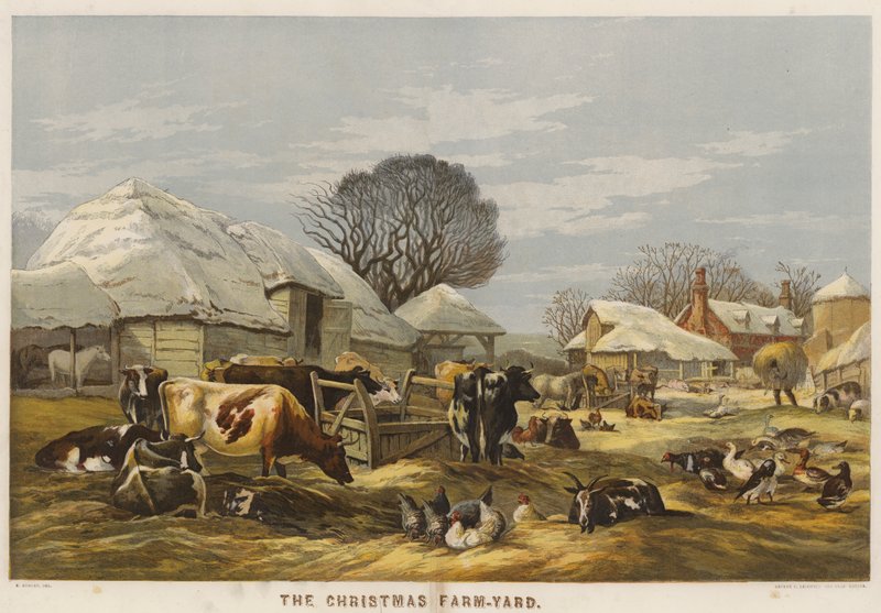 Joulutilapiha (chromolitho) tekijältä Edward Duncan