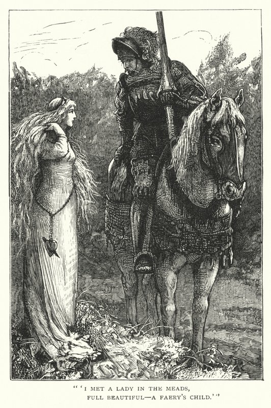 Kaunis nainen ilman armoa (kaiverrus) tekijältä Edward Frederick (after) Brewtnall
